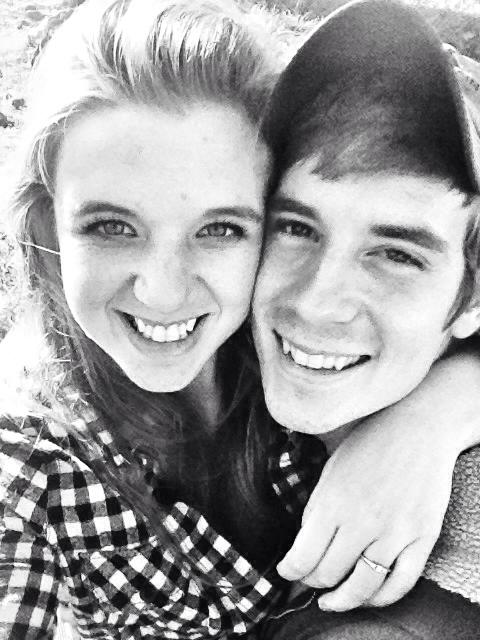 The day we got engaged & the picture we used to announce the wedding date.