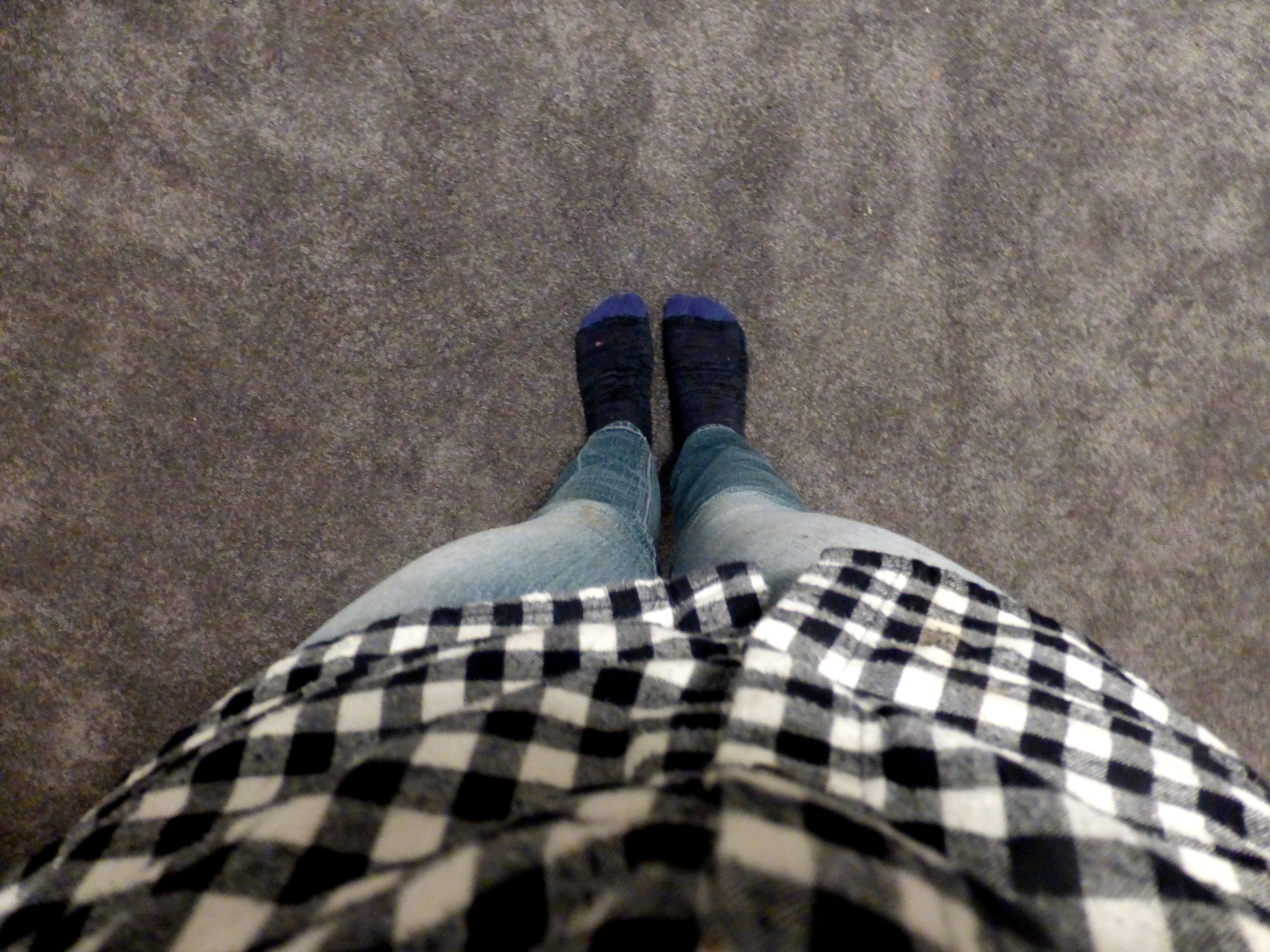 standing in our newly carpet, BIG bedroom--eek!